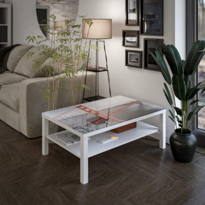 Стъклен плот за маси ikea 90х55см