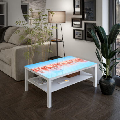 Стъклен плот за маси ikea 90х55см