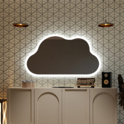 Lustro łazienkowe LED nieregularne CLOUD – Alasta